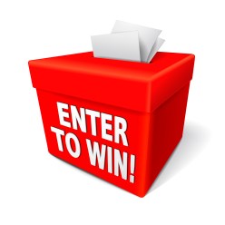 enter to win words on a red box