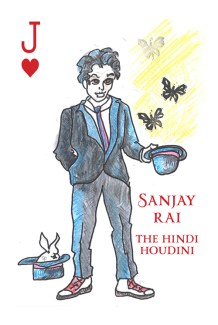 Gigi Pandian's The Ninja's Illusion - SANJAY character art card WEBRES